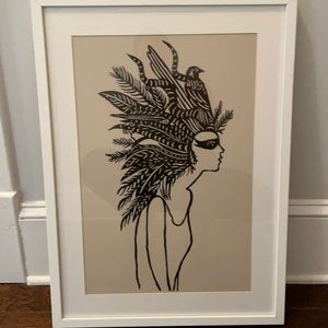 Fun Boho-Chic Print- 18 x 24 Framed